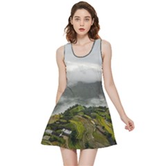 Residential Paddy Field Step Cloud Inside Out Reversible Sleeveless Dress by Sarkoni