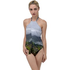 Residential Paddy Field Step Cloud Go With The Flow One Piece Swimsuit by Sarkoni