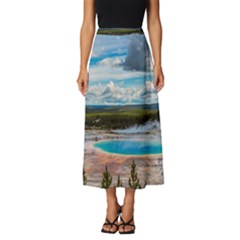 Mountains Trail Forest Yellowstone Classic Midi Chiffon Skirt by Sarkoni