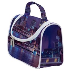 Frankfurt City Skyline Skyscraper Satchel Handbag by Sarkoni