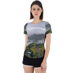 Residential Paddy Field Step Cloud Back Cut Out Sport T-shirt by Sarkoni