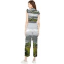 Residential Paddy Field Step Cloud Women s Frill Top Chiffon Jumpsuit View2