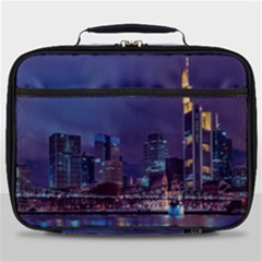 Frankfurt City Skyline Skyscraper Full Print Lunch Bag by Sarkoni