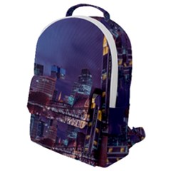 Frankfurt City Skyline Skyscraper Flap Pocket Backpack (small) by Sarkoni