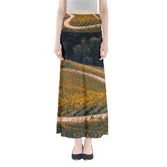 Vineyard Agriculture Farm Autumn Full Length Maxi Skirt by Sarkoni