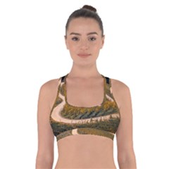 Vineyard Agriculture Farm Autumn Cross Back Sports Bra by Sarkoni