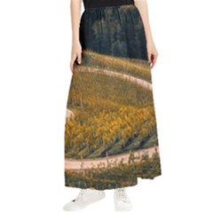 Vineyard Agriculture Farm Autumn Maxi Chiffon Skirt by Sarkoni