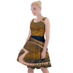 Vineyard Agriculture Farm Autumn Knee Length Skater Dress by Sarkoni