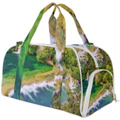 River Waterfall Burner Gym Duffel Bag by Sarkoni