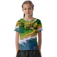 River Waterfall Kids  Frill Chiffon Blouse by Sarkoni