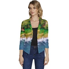 River Waterfall Women s Casual 3/4 Sleeve Spring Jacket by Sarkoni