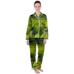 Apartment Curve Path Step Women s Long Sleeve Satin Pajamas Set	 by Sarkoni