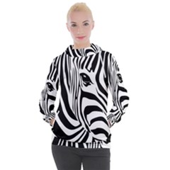 Animal Cute Pattern Art Zebra Women s Hooded Pullover by Amaryn4rt