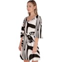 Animal Cute Pattern Art Zebra Velour Kimono Dress View2