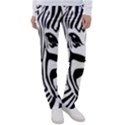 Animal Cute Pattern Art Zebra Women s Casual Pants View1