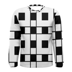 Black And White Pattern Men s Long Sleeve T-Shirt