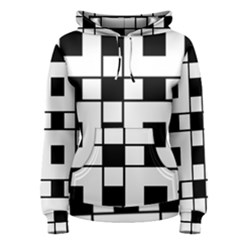 Black And White Pattern Women s Pullover Hoodie by Amaryn4rt