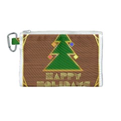 Art Deco Holiday Card Canvas Cosmetic Bag (medium) by Amaryn4rt