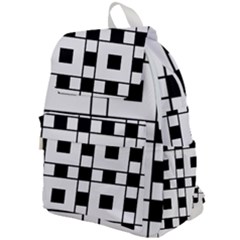 Black And White Pattern Top Flap Backpack by Amaryn4rt