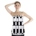 Black And White Pattern Strapless Top View1