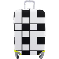 Black And White Pattern Luggage Cover (large) by Amaryn4rt