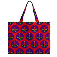 Christmas Candles Seamless Pattern Zipper Mini Tote Bag by Amaryn4rt