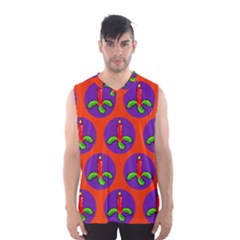 Christmas Candles Seamless Pattern Men s Basketball Tank Top by Amaryn4rt