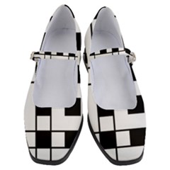 Black And White Pattern Women s Mary Jane Shoes by Amaryn4rt