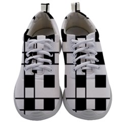 Black And White Pattern Mens Athletic Shoes by Amaryn4rt