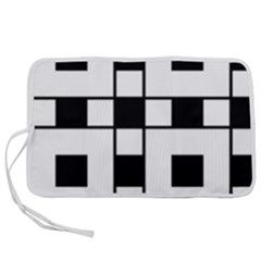 Black And White Pattern Pen Storage Case (m) by Amaryn4rt