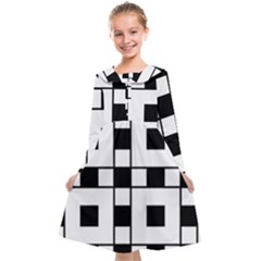 Black And White Pattern Kids  Midi Sailor Dress by Amaryn4rt