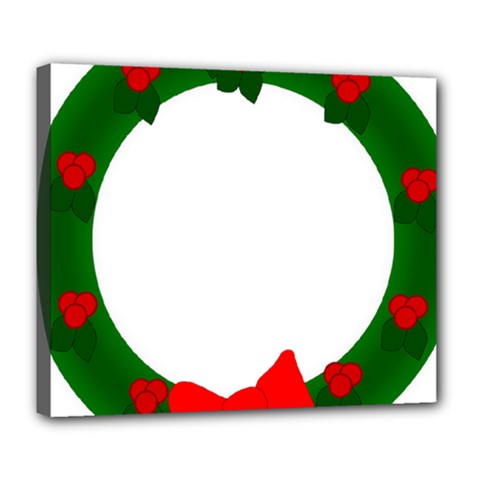 Holiday Wreath Deluxe Canvas 24  X 20  (stretched) by Amaryn4rt