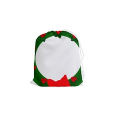 Holiday Wreath Drawstring Pouch (small) by Amaryn4rt