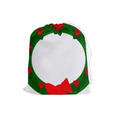 Holiday Wreath Drawstring Pouch (large) by Amaryn4rt