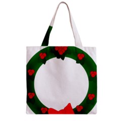 Holiday Wreath Zipper Grocery Tote Bag by Amaryn4rt