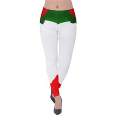 Holiday Wreath Velvet Leggings by Amaryn4rt