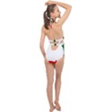 Holiday Wreath Halter Front Plunge Swimsuit View2