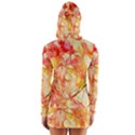 Monotype Art Pattern Leaves Colored Autumn Long Sleeve Hooded T-shirt View2