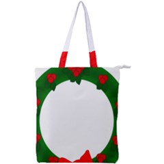 Holiday Wreath Double Zip Up Tote Bag by Amaryn4rt