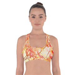 Monotype Art Pattern Leaves Colored Autumn Cross Back Sports Bra by Amaryn4rt