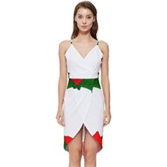 Holiday Wreath Wrap Frill Dress by Amaryn4rt