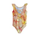 Monotype Art Pattern Leaves Colored Autumn Kids  Frill Swimsuit View2