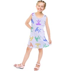 Rainbow Clown Pattern Kids  Tunic Dress by Amaryn4rt