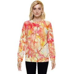 Monotype Art Pattern Leaves Colored Autumn Hidden Pocket Sweatshirt by Amaryn4rt