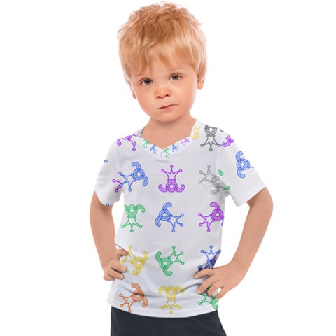 Rainbow Clown Pattern Kids  Sports T-shirt by Amaryn4rt