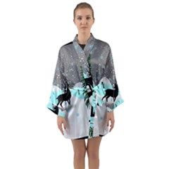 Rocky Mountain High Colorado Long Sleeve Satin Kimono by Amaryn4rt