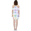 Rainbow Clown Pattern Shoulder Frill Bodycon Summer Dress View4