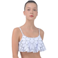 Roses Stained Glass Frill Bikini Top by Amaryn4rt