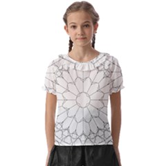 Roses Stained Glass Kids  Frill Chiffon Blouse by Amaryn4rt