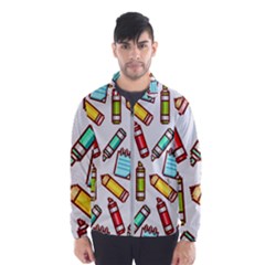 Seamless Pixel Art Pattern Men s Windbreaker